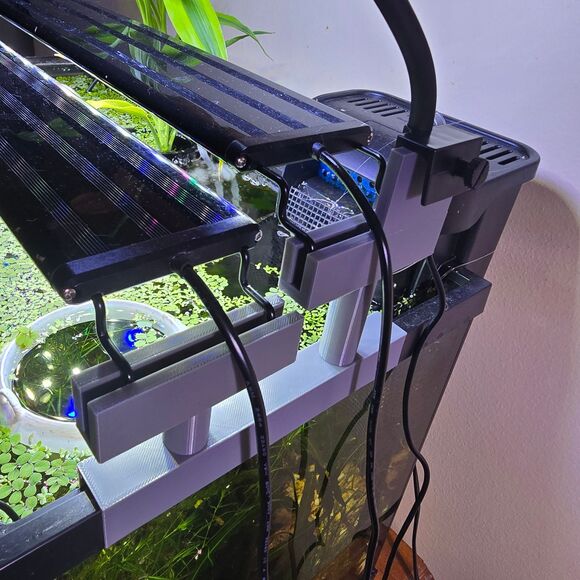 Aquarium Hydroponic Light Risers Staggered Teared Extended Dual Tab Rimmed Tanks - Picture 5 of 12